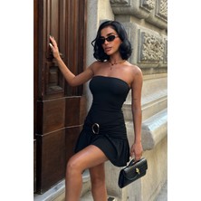 Les Séduisantes C.A. Madonna Yaka Toka Detaylı Straplez Elbise