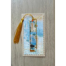 Kolbi Craft Gün Doğumu Van Gogh Püsküllü Altın Renk Metal Kitap Ayracı Hediyelik Sanatsal