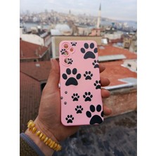 Oppo Reno 4 Lite Uyumlu Içi Kadife Baskılı Pembe Telefon Kılıfı