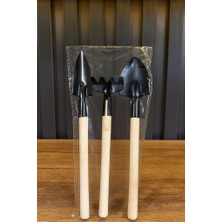 abnturk Çocuklar Için Hobi Eğitim 3 Parça Bahçe Seti Mini Hobi Saksı Çiçek Kürek Tırmık Seti