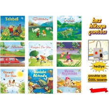 Tübitak Yayınları 3+ Yaş Doğa ve Günler Hikâye Seti (9 Kitap) | Bez Hikâye Çantası Hediyeli