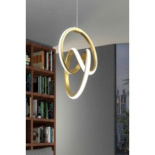 Ece Aydınlatma Orko Eskitme Kasa Modern Ultra Beyaz Ledli Sarkık Ledli Avize