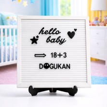 Özelleştirilebilir Beyaz Mesaj Panosu 148 Türkçe Karakterli Siyah Harf Setiyle 25X25CM Beyaz Renk