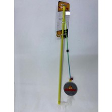 Normadia Beyaz Tüylü Garfield Tarzı Kedi Oltası Oyuncağı