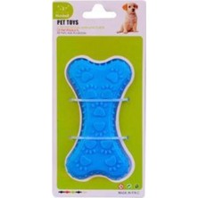 Normadia Yassı Kemik Köpek Oyuncağı, Mavi, 10 Cm, Dayanıklı ve Eğlenceli Tasarım