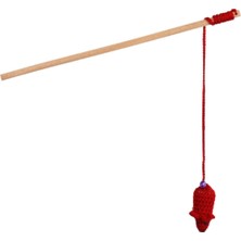 Normadia Doğal Ahşap Zilli Fare ve Örme Kedi Oyuncağı Seti