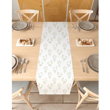 Greendecor Papatya Çiçek Desen Özel Tasarım Runner Dijital Baskılı Dekoratif Masa Örtüsü Modern Ev Dekorasyonu
