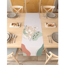 Greendecor Çiçek Bohem Desenli Özel Tasarım Runner Dijital Baskılı Dekoratif Masa Örtüsü Modern Ev Dekorasyonu