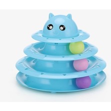 Normadia 3 Katlı Mavi Kedi Oyuncağı, Eğlenceli ve Çekici Tasarım