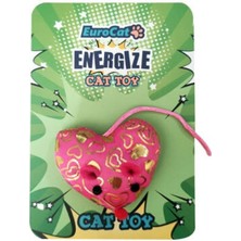 Normadia Yaldızlı Kalp Kedi Oyuncağı, Pembe, Eğlenceli ve Çekici Tasarım