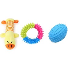 Normadia Renkli Köpek Oyuncak Seti – Eğlenceli ve Dayanıklı Üçlü Paket