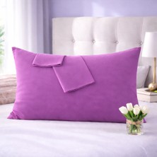 Lila Moon Lila Renkli Pamuklu Ranforce Kumaştan Yastık Kılıfı (2ADET)