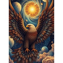 Bedeko Kanat Açmış Kartal Ahşap Tablo