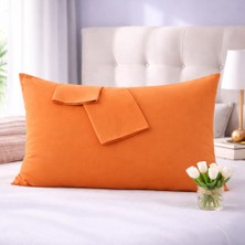 Lila Moon Turuncu Renkli Pamuklu Ranforce Kumaştan Yastık Kılıfı (2ADET)