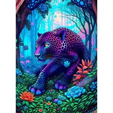 Bedeko Ormanda Leopar Resimli Mdf Ahşap Tablo