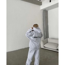 Giyim Center Nakış Işlemeli Üç Iplik Sweat Takım- Gri