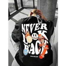 Giyim Center Erkek Bisiklet Yaka Kısa Kol Baskılı T-Shirt - Siyah