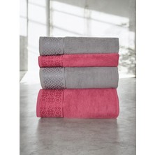 Arliva Home Banyo Havlu Takımı %100 Pamuklu 2 Adet 50X90 cm ve 2 Adet 90X150 cm