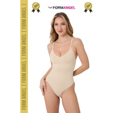 Form Angel #korse Iz Bırakmayan Kaymaz Seamless Toparlayıcı Dikişsiz Kadın Çıtçıtlı String Body Korse - 1 Adet