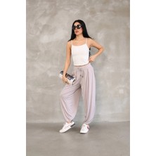 Giyim Center Osy Modal Yumuşak Dokulu Kumaş Şalvar Pantalon - Bej