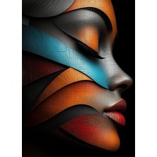 Bedeko Kadın Yüzü Temalı Mdf Ahşap Tablo