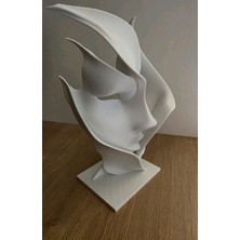 TSC 14 cm Insan Yüzü Biblo Ofis Masa Dekoratif Obje Büst Hediyelik