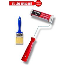 Trend Ak Home 2’li Lüks Boyacı Seti | 15 cm Mikrofiber Rulo + No: 2.5 Kestirme Fırçası