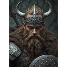 Bedeko Viking Savaşçısı Mdf Tablo