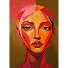 Bedeko Sürreal Kadın Yüzü Ahşap Tablo