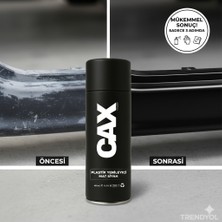CAXCOLORS Cax Plastik Tampon Yenileyici Set - Mat Siyah Sprey Boya 400ML + Uygulama Zımparası Full Paket