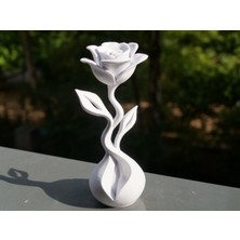 TSC 14 cm Çiçek Biblo Ev Salon Dekoru Ofis Dekoratif Obje Hediyelik