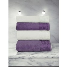 Arliva Home Banyo Havlu Takımı %100 Pamuklu 2 Adet 50X90 cm ve 2 Adet 90X150 cm
