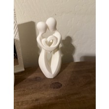 TSC Sevgili Çift Salon Orta Sehpa Süsü Için Hediyelik Dekoratif Obje Figür 15 cm