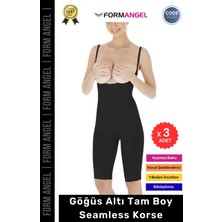 Form Angel #korse Dikişsiz Toparlayıcı Kaymaz Seamless Sıkılaştırıcı Kadın Göğüs Altı Tam Boy Korse - 3 Adet