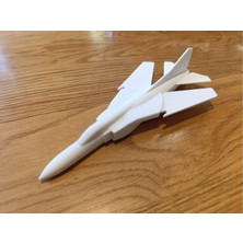 TSC MIG23 Savaş Uçağı Modeli Beyaz Renk 15 cm Ev Ofsi Dekoratif Obje