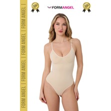 Form Angel #korse Iz Bırakmayan Kaymaz Seamless Toparlayıcı Dikişsiz Kadın Çıtçıtlı String Body Korse - 2 Adet