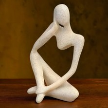 TSC Düşünen Adam Modern ve Klasik Dekorlara Uyumlu Dekoratif Obje Figür 15 cm