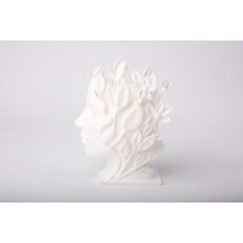 TSC Modern Botanik Heykeli  Özel Hediyelik Dekoratif Obje Figür 15 cm