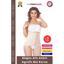 Form Angel #korse Vücut Şekillendiren Toparlayıcı Kadın Göğüs Altı Askılı Agraflı Bel Korse - 5 Adet