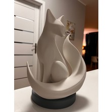 TSC Tilki Salon ve Ofis Ortamına Uygun Hediyelik Dekoratif Obje Figür 15 cm