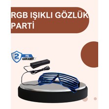 Ucuz Tekno Renkli LED Işıklı Eğlence Gözlüğü Parti Aksesuarı