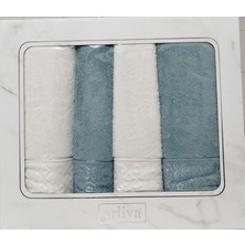 Arliva Home Banyo Havlu Takımı %100 Pamuklu 2 Adet 50X90 cm ve 2 Adet 90X150 cm