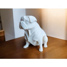 TSC Pug Heykeli Ofis Dekorunda Hediyelik Dekoratif Obje Figür 15 cm