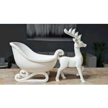 TSC Ren Geyiği ve Kızak Temalı Dekorarif Obje 14CM