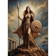 Bedeko Mitolojik Kadın Savaşçı Mdf Ahşap Tablo