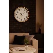 İnura Global Zentime Gold Standart 52 cm Metal Zarif Duvar Saati