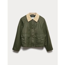 Marks & Spencer Pamuk Karışımlı Mumlu Kapitone Parka Ceket