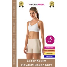 Form Angel #korse Toparlayıcı Vücut Şekillendirici Kaymaz Dikişsiz Iz Göstermez Lazer Kesim Boxer Şort - 5 Adet