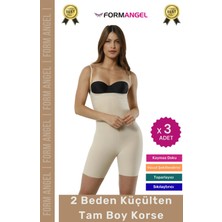 Form Angel #korse Lazer Kesim Kaymayı Önleyen Doku Dikişsiz Iz Göstermeyen Toparlayıcı Tam Boy Korse - 3 Adet