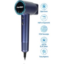Fantom Mavi Renkli Güçlü Saç Kurutma Makinesi, Hafif ve Kullanışlı Tasarım